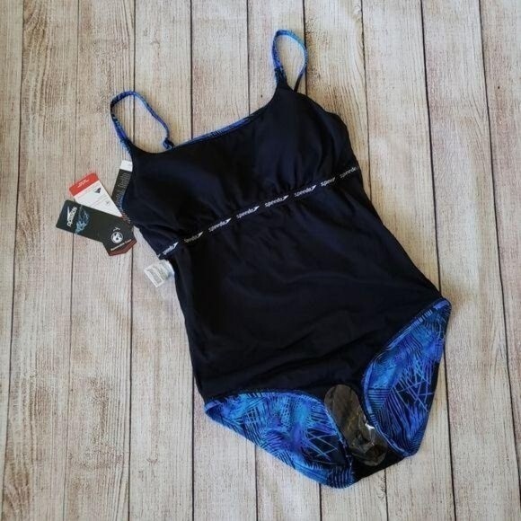 Speedo Tropical Print One-Piece Swimsuit UV50+ Sun Protection - Picture 5 of 9